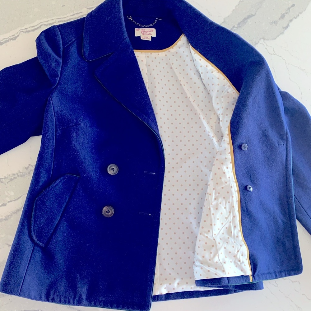 Penguin Double Breasted Wool Blend Peacoat